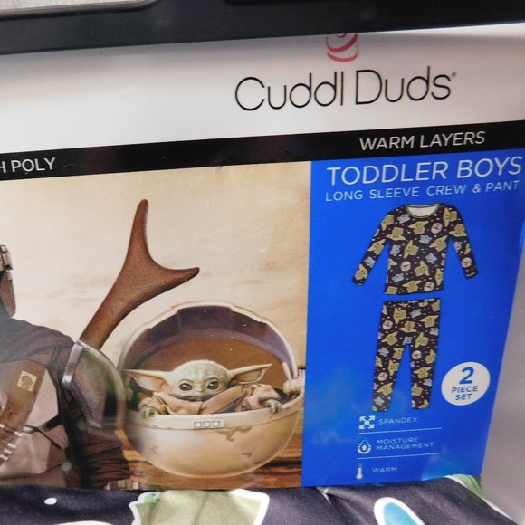Cuddl Duds Star War Mandalorian Warm Layers 2-Piece Set Size 4T NEW - Picture 2 of 4